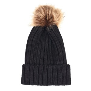 Charles Albert Girl's Knitted Pom Beanie - Kids Winter Hat in Black - 1 of 4