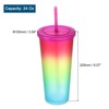 Unique Bargains Insulated Double Wall Tumbler with Lid and Straw - 2 of 4