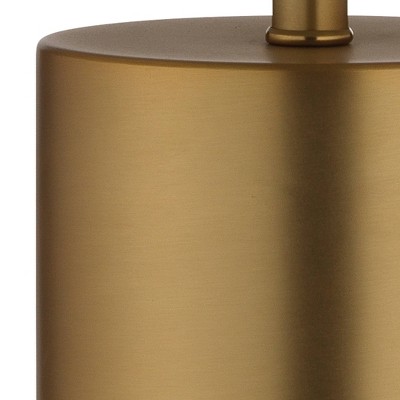 Antique Brass Dome Table Lamp with Geometric Base