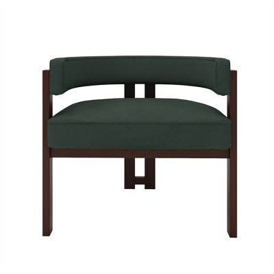 OUTSUPPLY 2 Pcs Accent Chair Upholstered Armchair with Open Back, Dining Chair, Side Chair for Living Room, Bedroom, Dining Room