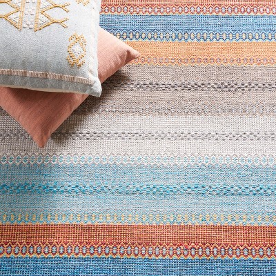 Coastal Charm Handwoven Gray Wool & Cotton 3'x5' Area Rug