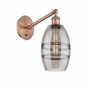 Vaz - 1 Light Arm Adjusts Up and Down Wall Sconce In Industrial Style-8.13 Inches Tall and 5.88 Inches Wide - 1 of 1