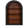 TOAOTBNBO 4-Tier Large Bookshelf Storage Organizer, Wide Bookcase with Arched Design, Display Bookshelves for Library and Bedroom, Black - 2 of 4