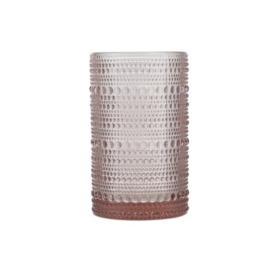 13oz Vintage Beaded Glass Tall Tumbler
