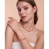 Colorful 18K Gold Plated Bracelets for Women with Beaded Stone Design, Stack Bangle Jewelry Set for Fashion Gifts - 2 of 4