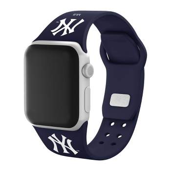 MLB New York Yankees Apple Watch Compatible Silicone Band - Blue
