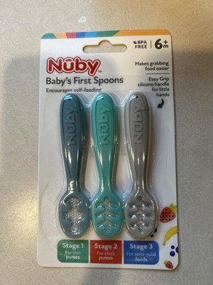 Nuby Baby's First Spoons Feeding Utensils for Babies, 3 Count 