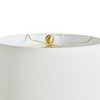 Plum & Post 24.5" Nadia 100W White Modern Premium Ceramic Lamp w/ Fabric Shade - 3 of 4