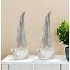 HomeRoots Set of Two Gray and Beige Terracotta Fairy Christmas Standing Gnome Tabletop Sculpture - 2 of 4