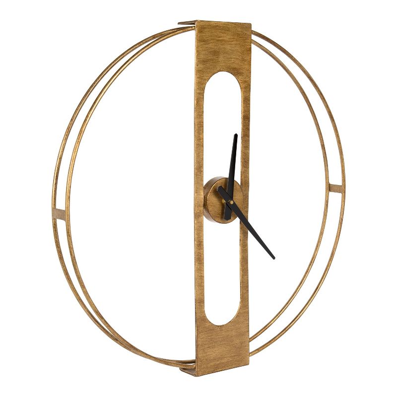 22&#34; x 22&#34; Urgo Numberless Metal Wall Clock Gold - Kate &#38; Laurel All Things Decor, 1 of 8