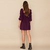 EXLURA Womens Square Neck Dress Long Puff Sleeve A-Line Casual Short Mini Dresses - 2 of 4