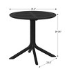 WestinTrends Playa 31.5" Round Plastic Outdoor Patio Dining Table for 4, Black - 2 of 4