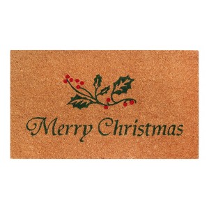 A1HC Natural Coir Doormat, 18" x 30", Heavy-Duty, Non-Slip PVC Backing Entrance Mat - 1 of 4