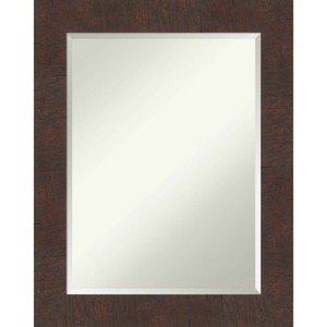 Amanti Art 23" x 29" Wildwood Framed Wall Mirror Brown : Beveled, Rectangular, No Assembly Required - 1 of 4