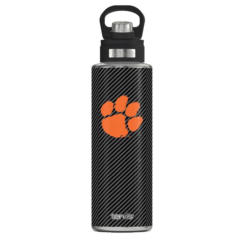 NCAA Clemson Tigers Carbon Fiber Wide Mouth Water Bottle - 40oz, 1 of 4