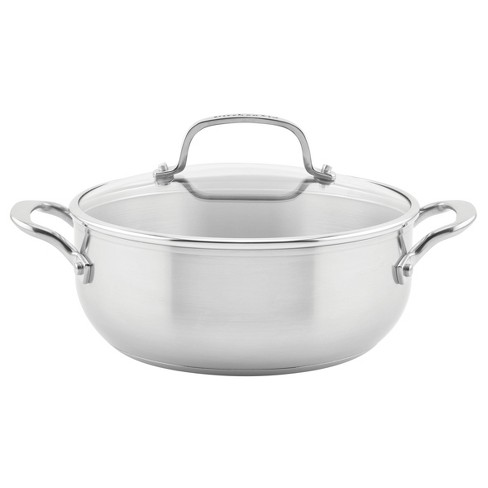 KitchenAid 3-Ply Cookware Set 15-in Stainless Steel Cookware Set