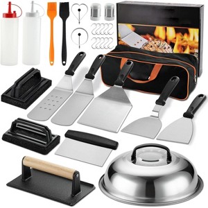 Aoibox 29PCS Griddle Accessories Set with Teppanyaki Spatulas, Scraper, Basting Cover for Camp Chef, Home Cooking and Outdoor BBQ Gifts - 1 of 4