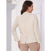 INSPIRE CHIC Women's V Neck Single Button Long Sleeve Back Slip Lightweight Work Business Blazers - 3 of 4