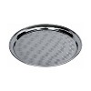 Winco Serving Tray with Swirl Pattern, Stainless Steel, Round - 2 of 3