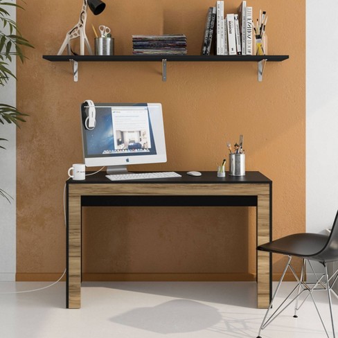 Modern Design Computer Desk with Storage Sand Stone - Techni Mobili