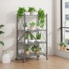 SUGIFT Storage Shelves,  4-Shelf Foldable Metal Shelving Units for Garage Kitchen Bakers, Collapsible Organizer Rack, Heavy Duty on Wheels - 2 of 4