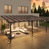 Aoxun 12'x20' Wall-Mounted Gazebo Pergola – Heavy-Duty Sloped Roof Awning for Patio, Backyard, Deck & Outdoor Shade - 2 of 4