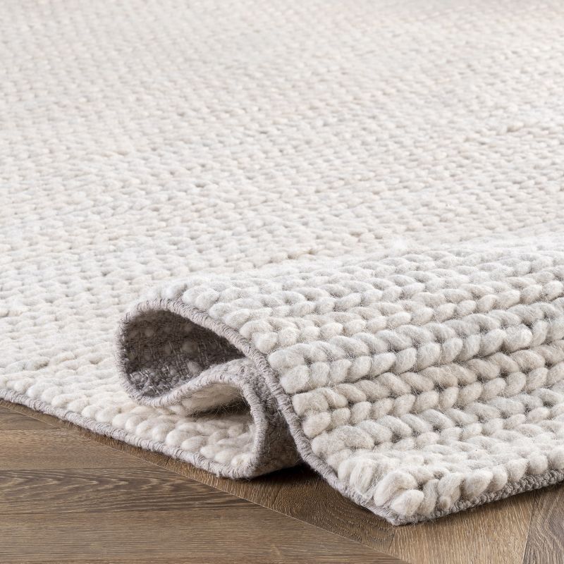 nuLOOM Penelope Braided Wool Area Rug - Off White, 4 of 10