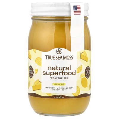 True Sea Moss Natural Superfood From The Sea, Lemon Pie, 16 fl oz (473 ml)