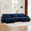 Oversized 130" Velvet Modular U-Shaped Sectional Sofa with Bolstered Armrests and 2 Ottomans, 5-Piece Free combination Sofa - 2 of 4