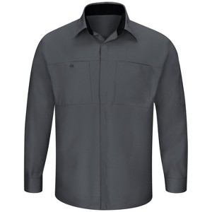 Red Kap Men's Long Sleeve Performance Plus Shop Shirt With Oilblok Technology - 1 of 4