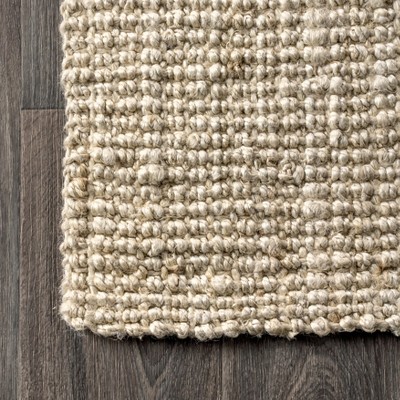 Ivory Braided Handmade Jute 4' x 6' Reversible Area Rug