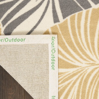 Handmade Rectangular Gray Synthetic 78" Outdoor Area Rug