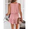 Imily Bela Womens V Neck Beach Tank Rompers Flowy Ruffle Layered Shorts Jumpsuit High Waist - 3 of 4