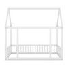 NicBex Twin/Full Size Kids Montessori Bed with House Roof Frame,Floor Bed with Safety Guardrails,Toddler bed for Bedroom,Gray/White/Brown - 4 of 4