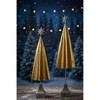 Folded Metal Trees Gold with Silver Star Set of 2 -34.25 inch Holiday Decor by Kalalou - 3 of 3
