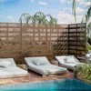 Lirago Metal Outdoor Privacy Screen Freestanding Patio Decorative Screens - 72"x47", Brown - 3 of 4