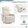 Aukfa Swivel Recliner Glider Chair, High-Back Upholstered Deep Seat w/ XL Footrest for Nursery & Living Room - 2 of 4