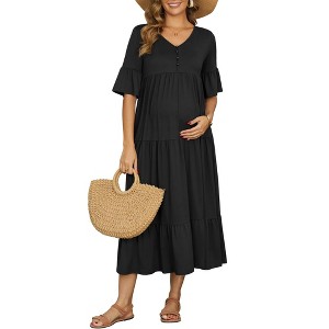 sachin and babi light blue dress Maternity Maxi Dresses