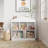 Kids Bookshelf, Toy Storage Organizer, 5-Cubby Bookcase Cabinet Shelf Wooden Cubby Storage Toy Shelf for Playroom, Nursery, Kids Room, White - 4 of 4