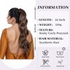 Alilang 22 Inch Long Curly Wrap Around Ponytail for Women Clip in Ponytail Hair Extensions Synthetic Brown Hair Pony Tails Hairpieces - 2 of 4