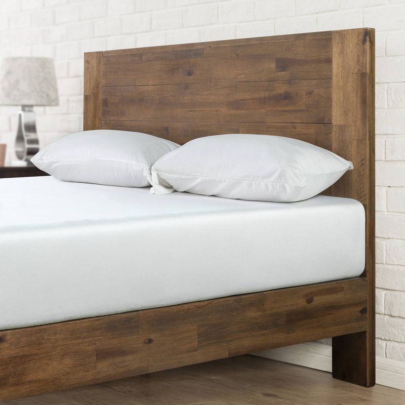 Tonja Wood Platform Bed Frame with Headboard Brown - Zinus, 1 of 10