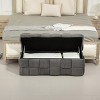Toy Storage Bench,Bedroom End Bench,Upholstered Storage Hassock With Safety Hinge,Entryway Storage Ottoman Bench For Living Room,Bedroom-Cuddlewood - 3 of 4