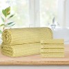 Modern Ribbed Cotton  Assorted Towel Set by Blue Nile Mills - 2 of 4