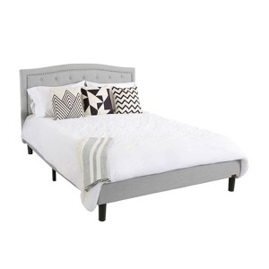 Melania Tufted Upholstered Bed Queen Gray - Abbyson Living