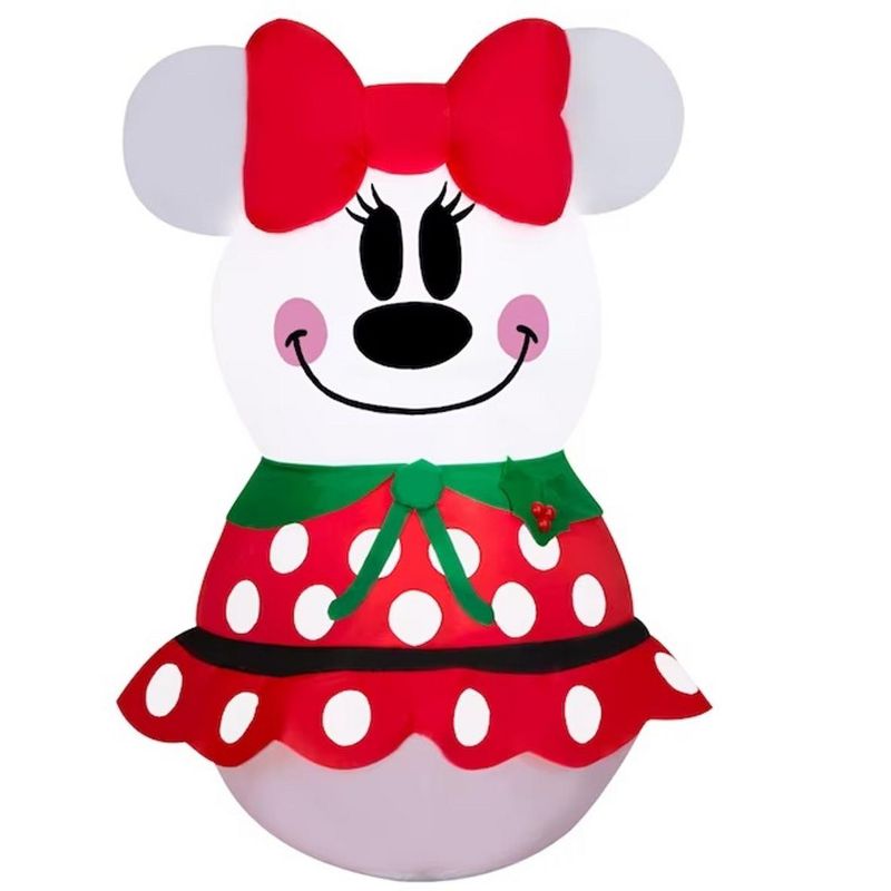 Gemmy Disney 3.5 FT Lighted Snow Girl Minnie Mouse Christmas Inflatable Decoration, 1 of 4