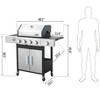 NicBex 4-Burner propane Gas BBQ Grill,46790BTU Output Outdoor Grill with SideBurner&Foldable Side Table,Enameled Cast Iron Cooking Grids - 2 of 4