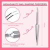 Saviland Pro 5PC C-Curve Sculpting System - Surgical Steel Pinch Tweezers for Acrylic & Builder Gel Nails. (Size: 5 Count) - 3 of 4