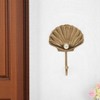 HomeRoots 4" Gold Cast Iron Seashell Wall Hook - 2 of 4