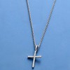 Pure Collection by Ross-Simons Diamond Cross Pendant Necklace in Sterling Silver - 4 of 4