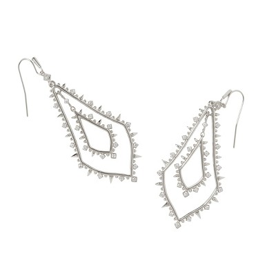 Kendra Scott Alora Rhodium Over Brass Statement Earrings - Silver : Target